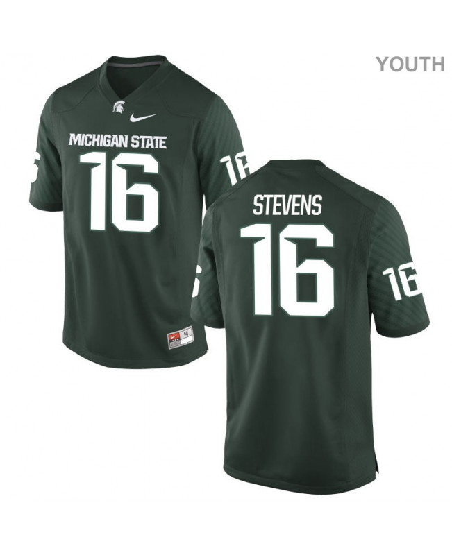 Youth Michigan State Spartans #16 Joe Stevens NCAA Nike Authentic Green College Stitched Football Jersey YR41F08RI